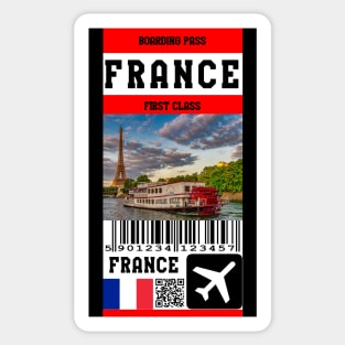 France first class boarding class Sticker